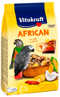 ויטקרפט פרימיום מזון לתוכי גדול אפריקני 750 גרם Vitakraft for African Parrots with Fruits