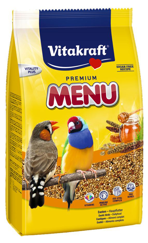 ויטקרפט פרימיום מזון לפינק אקזוטי 1 ק"ג VItakraft Menu for Exotic Finches