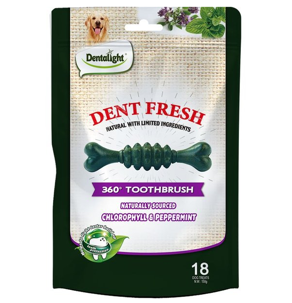 דנט פרש חטיף דנטלי כלורופיל מנטה דנטלייט 150 גרם Dentalight Dent Fresh