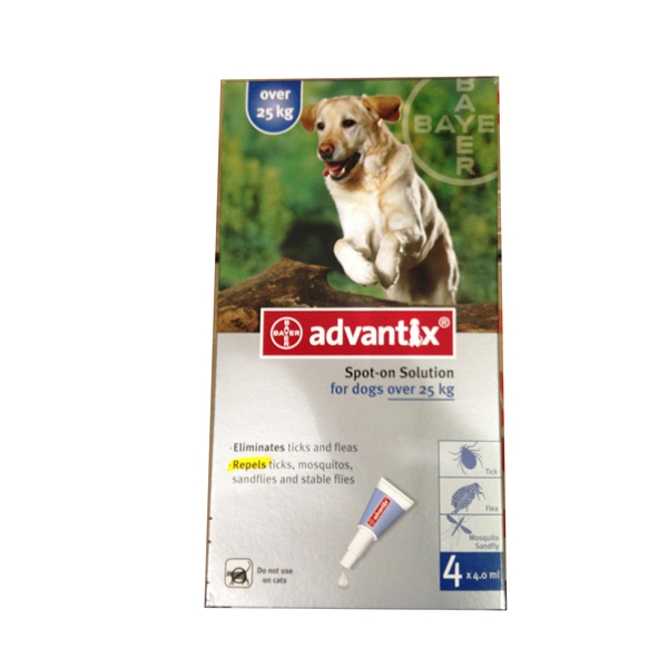 הדברה אדוונטיקס לכלבים מעל 25 ק"ג Advantix for dogs