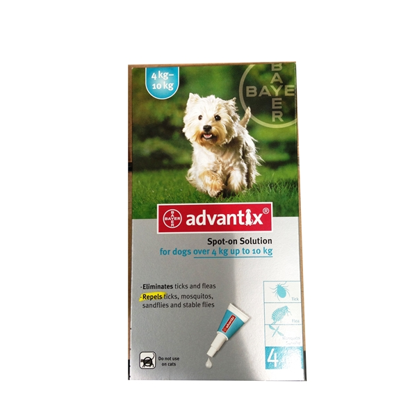 הדברה אדוונטיקס לכלבים 4 - 10 ק"ג Advantix for dogs