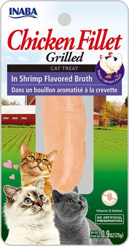 אינאבה פילה עוף בטעם שרימפס לחתול INABA Chicken Fillet Grilled