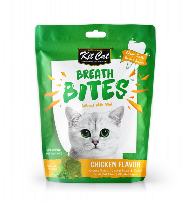 ברת בייטס עוף חטיף דנטלי לחתול BREATH BITES