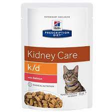 הילס k/d פאוץ' סלמון מזון רפואי לחתול 85 גרם Hill's Prescription Diet k/d