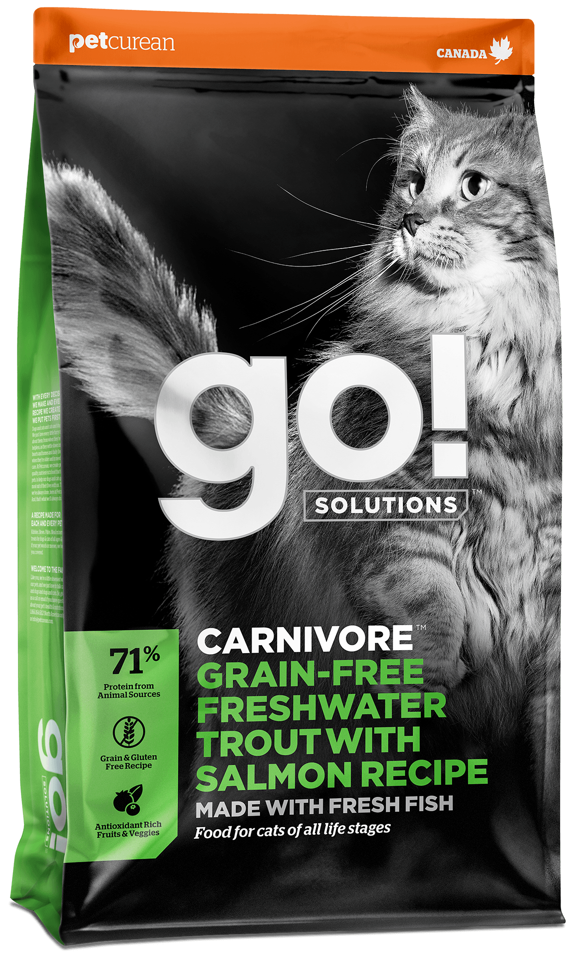 גו ! חתול פורל סלמון קרניור ללא דגנים 3.6 ק''ג GO! CARNIVORE Trout + Salmon