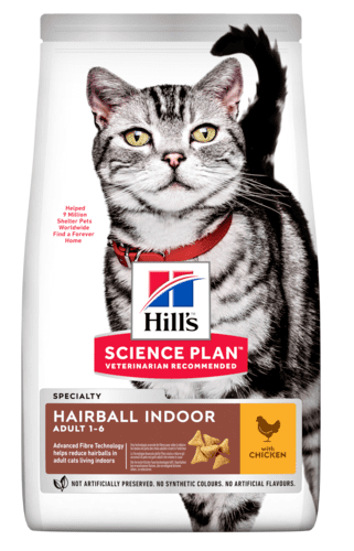 סיינס פלאן חתול בוגר היירבול ינדור 3 ק"ג Science Plan hairball indor
