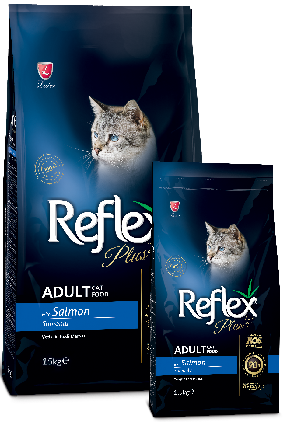 ריפלקס סלמון לחתולים 15 ק"ג Reflex cat adult salmon
