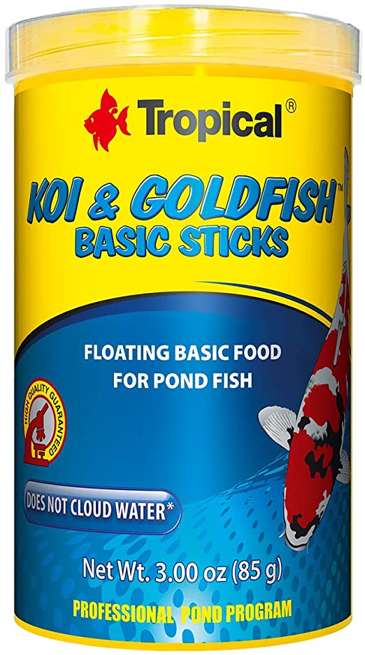 במבה מזון לדגי קוי וזאב טרופיקל 1 ליטר Tropical Koi & Goldfish Basic Sticks