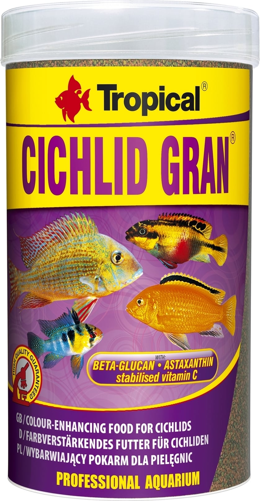 ציקליד מגורען טרופיקל 250 מ''ל Tropical Cichlid Gran