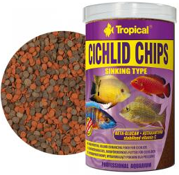 ציקליד צ'יפס טרופיקל 1 ליטר Tropical Cichlid Chips