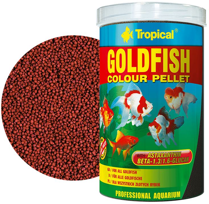 מזון גרגירים מחזקי צבע לדגי זהב טרופיקל 100 מ''ל Tropical Goldfish Color Pellet