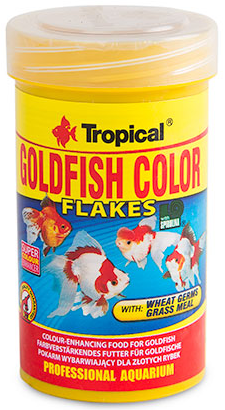 מזון דפים מחזקי צבע לדגי זהב טרופיקל 100 מ''ל Tropical Goldfish Color Flakes