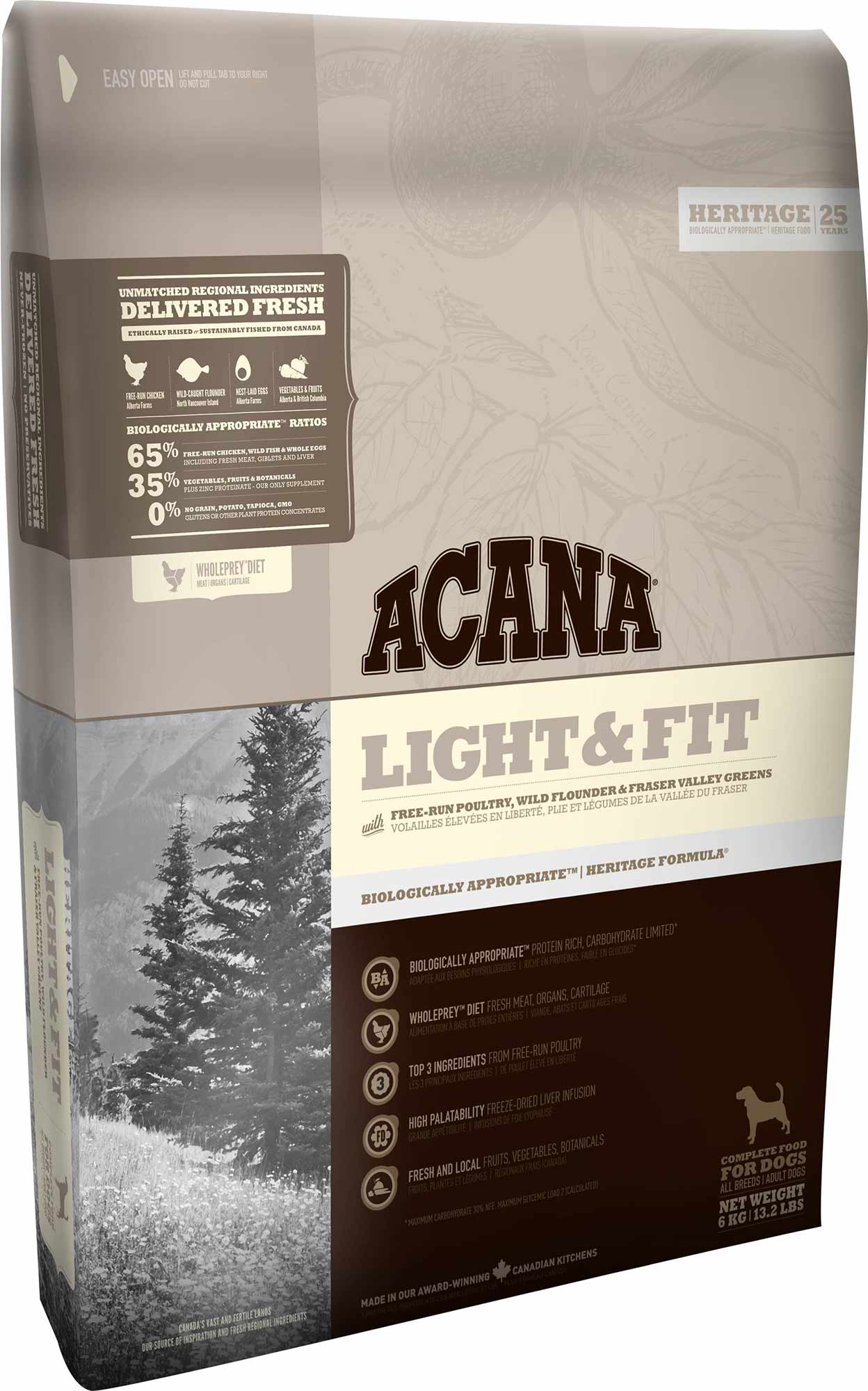 אקאנה כלב לייט 11.4 ק''ג Acana Light & Fit