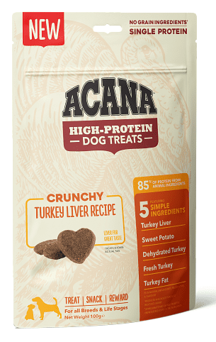 אקאנה חטיף קראנצ'י כבד הודו לכלב ACANA Crunchy High-Protein Dog Treats