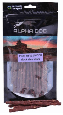 אלפה דוג חטיף גליליות ברווז Alpha Dog Duck Stick