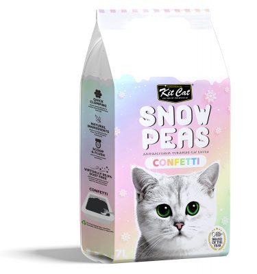 אפונה חול מתגבש קונפטי 7 ליטר SNOW PEAS Clump Cat Litter