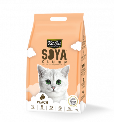 סויה חול מתגבש אפרסק 7 ליטר SOYA Clump Cat Litter